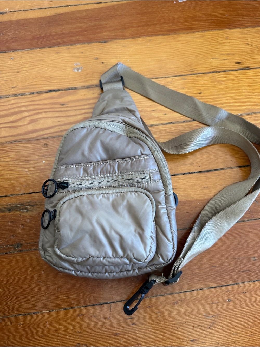 Taupe Sling Crossbody Bag - Lightweight Everyday Carry